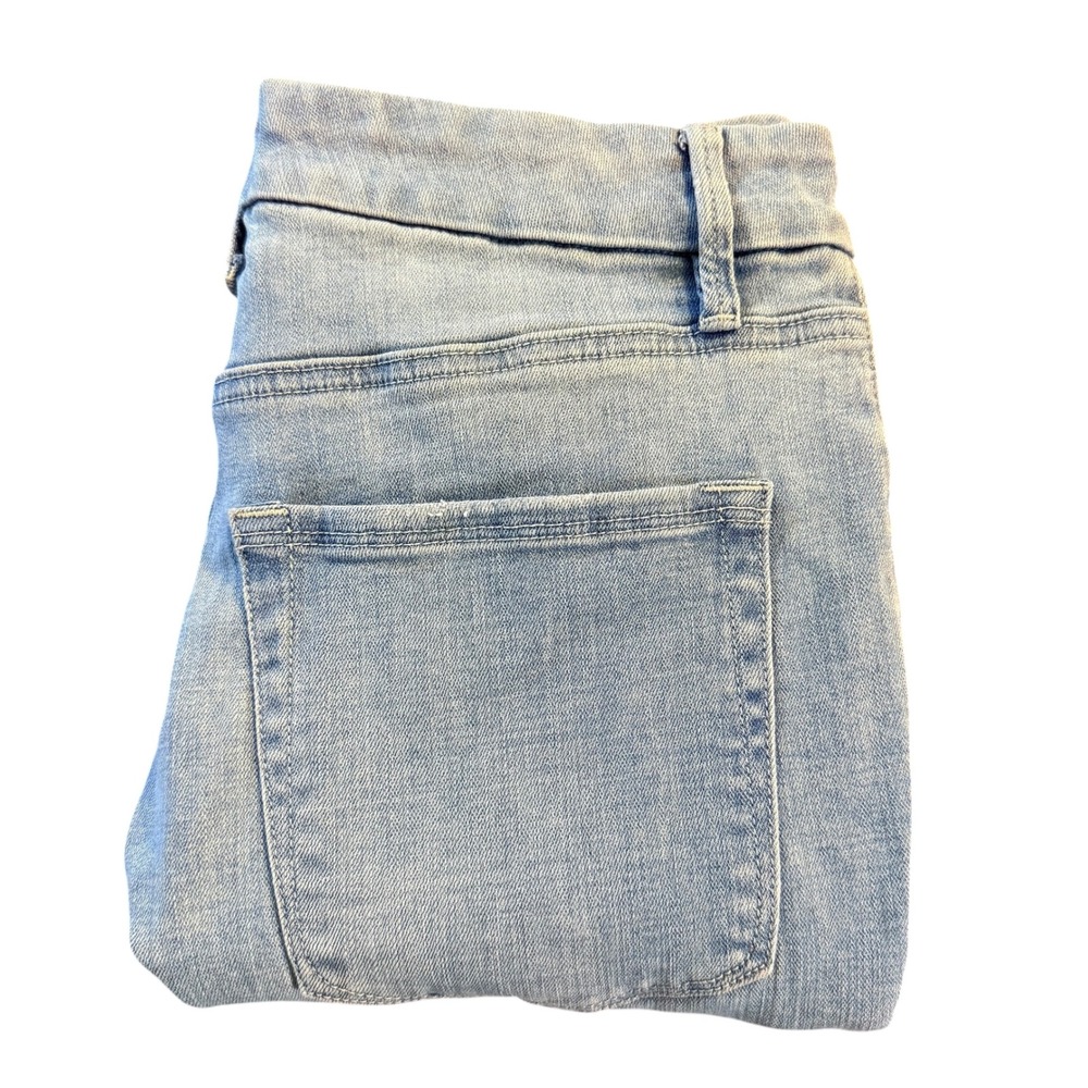 Good American Good Waist Crop Blue Skinny Leg Jean Womens 10/30 Stretch GWC075T